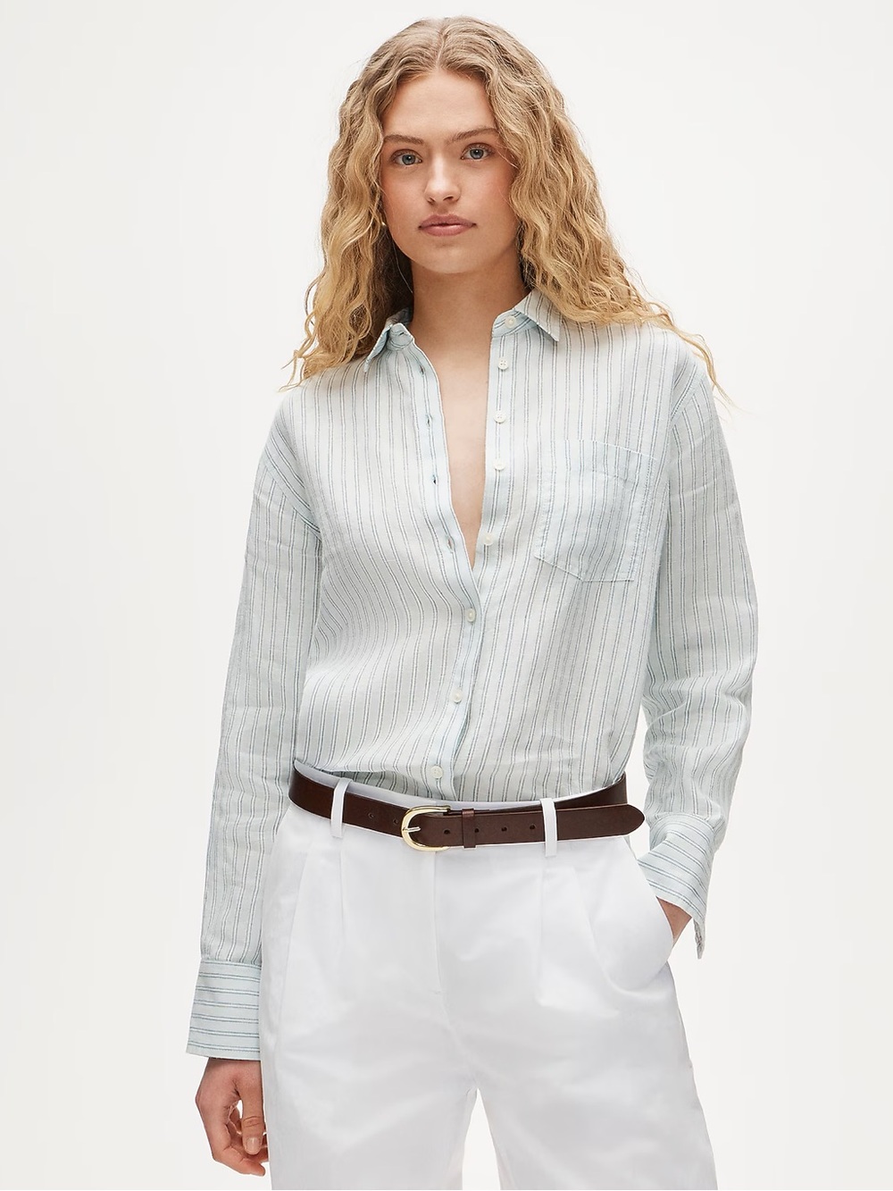 J. Crew Garçon classic button-up shirt in striped linen